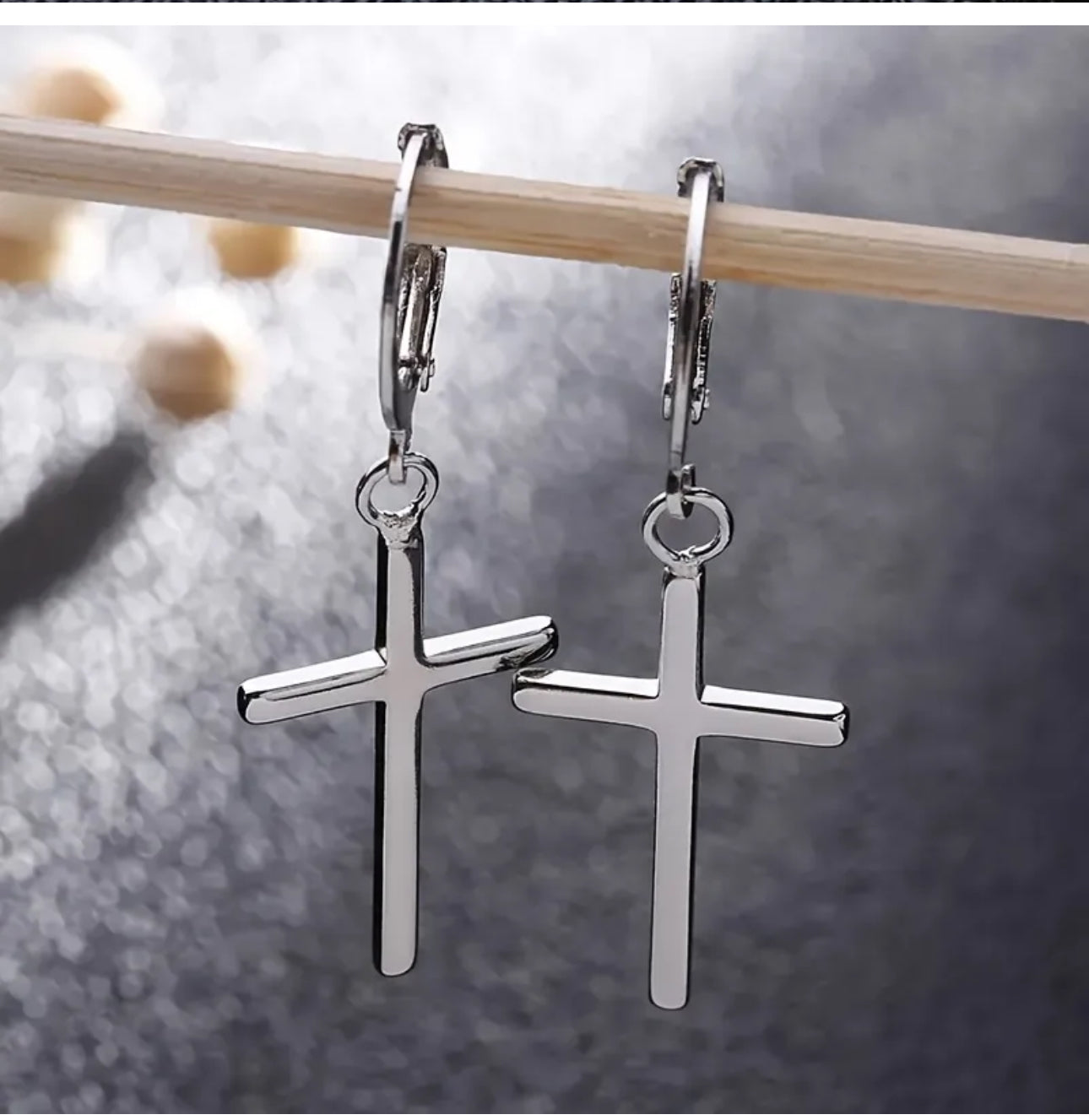 4 Piece Stainless Steel Cross Earrings. Religious Themed Unisex Earrings.