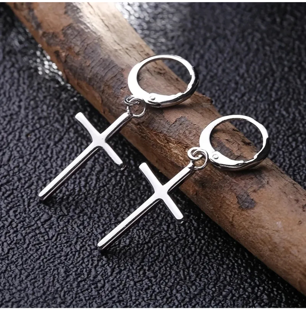 4 Piece Stainless Steel Cross Earrings. Religious Themed Unisex Earrings.